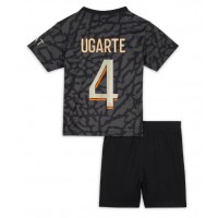 Paris Saint-Germain Manuel Ugarte #4 Tretí Detský futbalový dres 2023-24 Krátky Rukáv (+ trenírky)